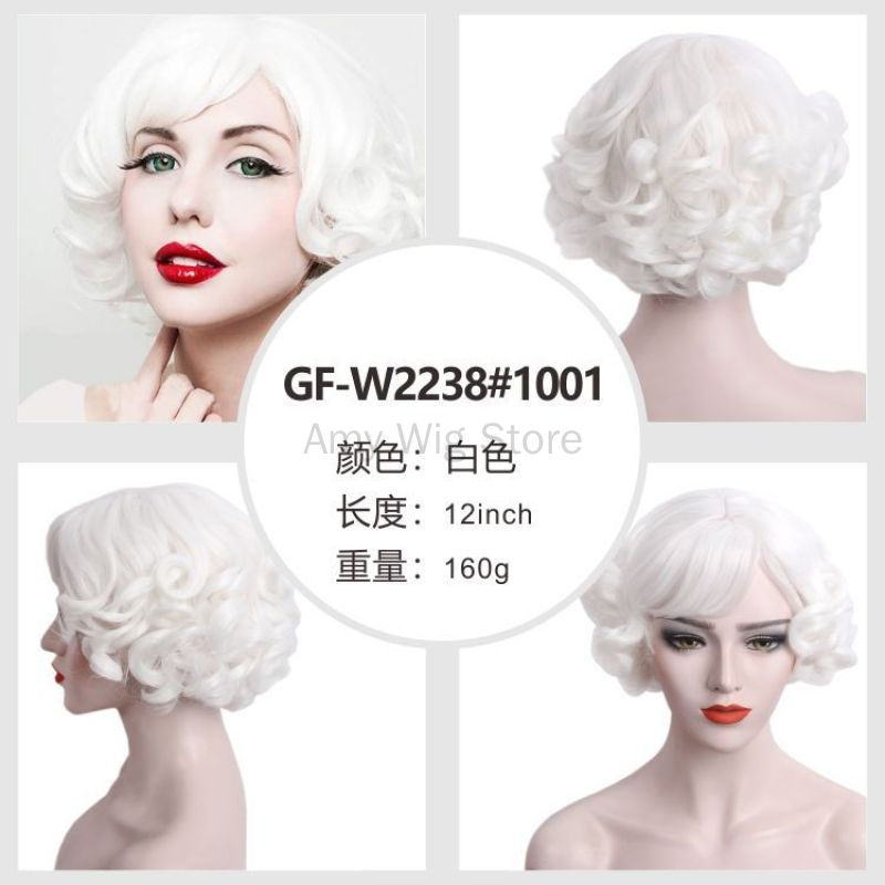 1920s Retro Short White Wig Wa - Women'S Accessories In The 1920S recensione e prezzo