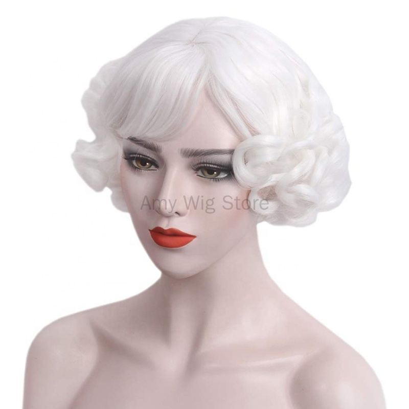1920s Retro Short White Wig Wa - Women'S Accessories In The 1920S recensione e prezzo